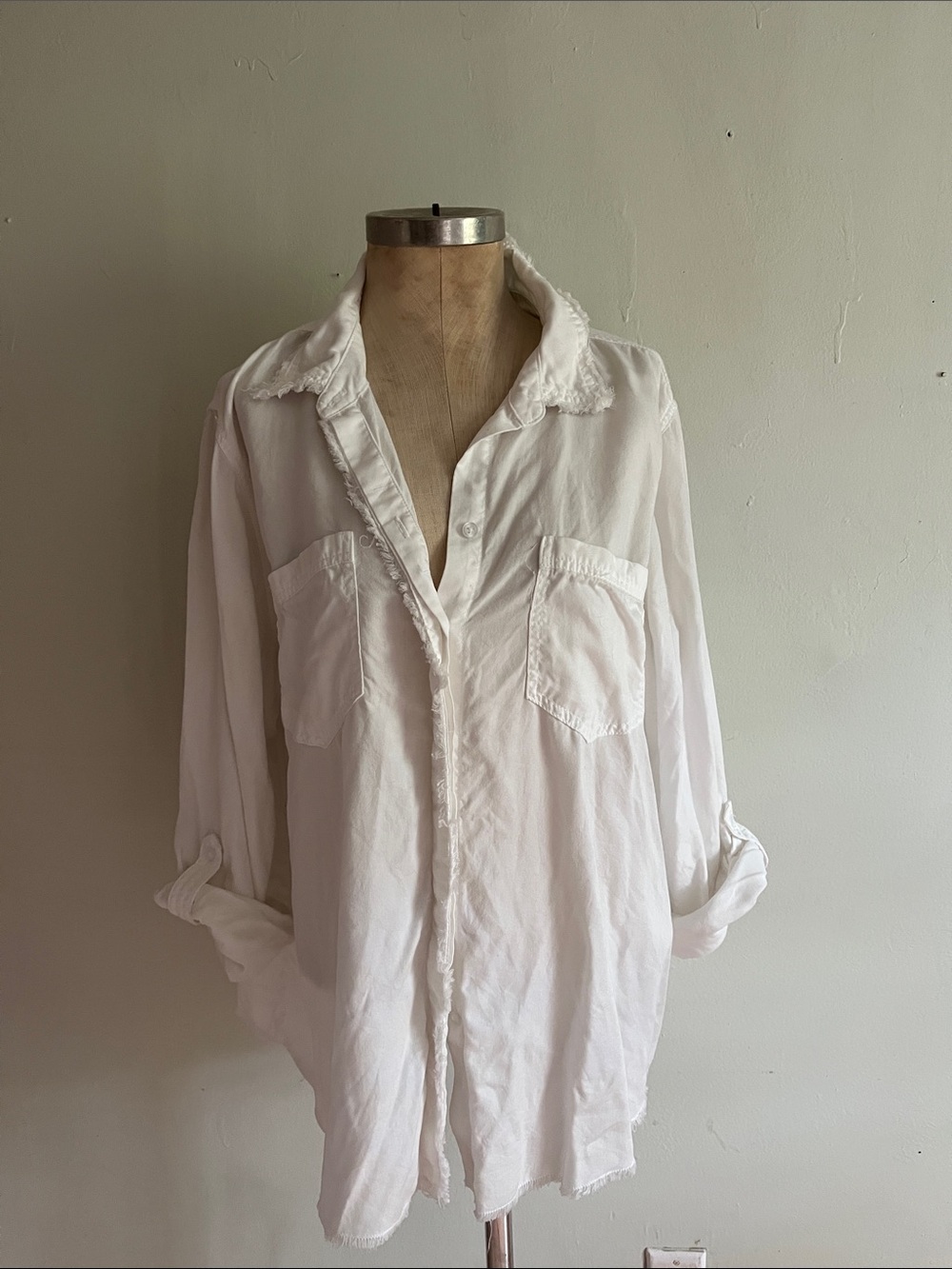 Chico's White Button-Down Shirt